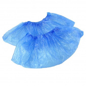 Бахилы одноразовые полиэтиленовые гладкие Эконом АРТ 18 1.7 г синие (50 пар в упаковке)