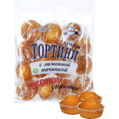 Кексы Махариши Тортини с лимонной начинкой 500 г купить в интернет-магазине товаров для офиса и дома ТопГрад с доставкой