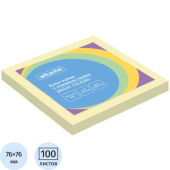 Стикеры Attache Simple 76x76 мм пастельные желтые (1 блок по 100 листов)