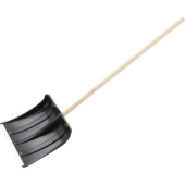 Лопата для уборки снега Сибртех пластик 38x38.5 см с черенком 103,5 см  (с ребрами жесткости)