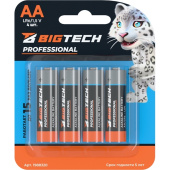 Батарейка AA пальчиковая BigTech Professional (4 штуки в упаковке)
