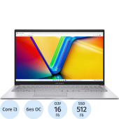Ноутбук Asus Vivobook 15 X1504ZA-BQ1414 15.6" Silver Intel Core i3  1215U/16 ГБ/SSD 512 ГБ (90NB1022-M02260)
