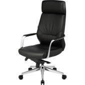 Кресло для руководителя Easy Chair 570 МL чёрное (натуральная кожа,  металл)