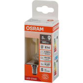 Лампа светодиодная Osram 5 Вт Е14 (B, 4000 К, 600 Лм, 220 В, 4058075684782)