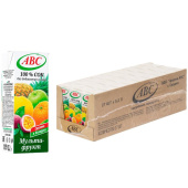 Сок АВС мультифруктовый 0.2 л (27 штук в упаковке) купить в интернет-магазине товаров для офиса и дома ТопГрад с доставкой