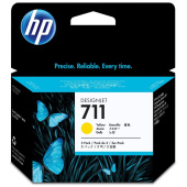 Картридж струйный HP 711 CZ136A желтый оригинальный (тройная упаковка)