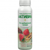 Йогурт питьевой Активиа без сахара яблоко/малина/финик/амарант 2% 260 г