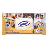 Влажные салфетки универсальные Luscan 80 штук в упаковке