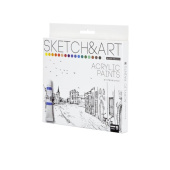 Краски акриловые Sketch&Art 18 цветов по 12 мл