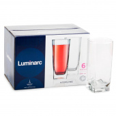 Набор стаканов Luminarc Sterling стекло высокие 330 мл 6 штук в упаковке (H7666)