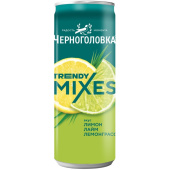 Лимонад газированный Черноголовка лимон-лайм-лемонграсс 0.33 л купить в интернет-магазине товаров для офиса и дома ТопГрад с доставкой