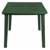 Стол пластиковый квадратный темно-зеленый (800х800х710)