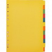 Разделитель листов Attache А4 картонный 12 листов разноцветный (297х210 мм)