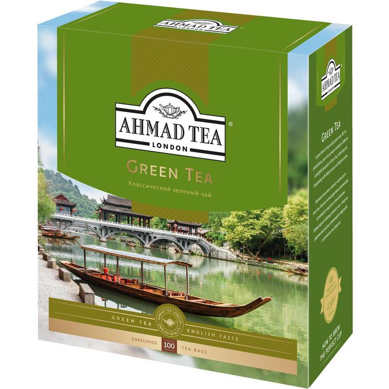 Чай зеленый Ahmad Green Tea 100 пакетиков