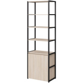 Стеллаж для документов Easy to lead K-Loft 241H026 дуб  скандинавский/чёрный 670х400х2105 мм