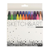 Пастель масляная SKETCH&ART шестигранная 24 цвета