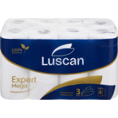 Полотенца бумажные Luscan Expert Mega 3-слойные белые 8 рулонов по 12 метров
