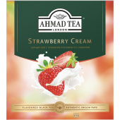 Чай черный Ahmad Tea Strawberry Cream 100 пакетиков (клубника со сливками)