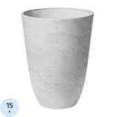 Горшок для цветов GreenShip 15 л светло-серый (36x29 см)