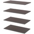 Комплект полок к шкафу Стратегия (темно-серый, 798х395х25 мм, 4 штуки в  упаковке)