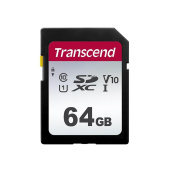 Карта памяти 64 ГБ SDXC Transcend 300S Class 10 UHS-I U1 (TS64GSDC300S)