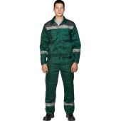 Костюм рабочий летний мужской л20-КБР с СОП зеленый/серый (размер 60-62, рост 158-164 см)
