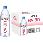 Вода минеральная Evian негазированная 1 л купить в интернет-магазине товаров для офиса и дома ТопГрад с доставкой