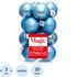 Набор шаров ёлочных Magic Time стекло голубые (диаметр 3 см, 20 штук в  упаковке)