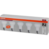 Лампа светодиодная Osram 8 Вт Е27 (R, 3000 К, 640 Лм, 220 В, 5 штук в упаковке, 4058075584037)