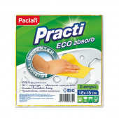 Салфетки хозяйственные губчатые Paclan Practi целлюлоза 18x18 см 2 штуки в упаковке