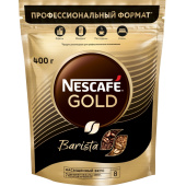 Кофе растворимый Nescafe Gold Barista 400 г (пакет) купить в интернет-магазине товаров для офиса и дома ТопГрад с доставкой