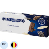 Печенье сдобное в глазури Jules Destrooper Belgian Chocolate Thins 100 г купить в интернет-магазине товаров для офиса и дома ТопГрад с доставкой