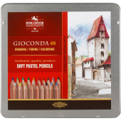 Карандаши пастельные Koh-i-Noor Gioconda Soft круглые 48 цветов в наборе