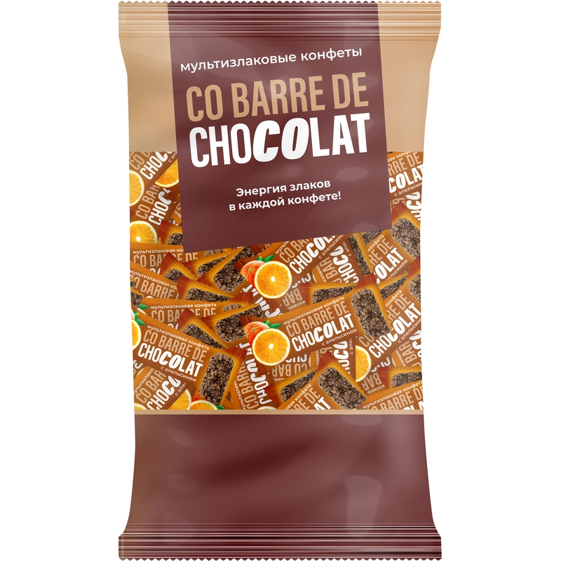 Конфеты Co barre de Chocolat мультизлаковые с апельсином 900 г
