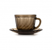 Сервиз чайный Luminarc Океан Эклипс (H9147) на 6 персон стекло (6 чашек 220 мл, 6 блюдец 13.2 см)