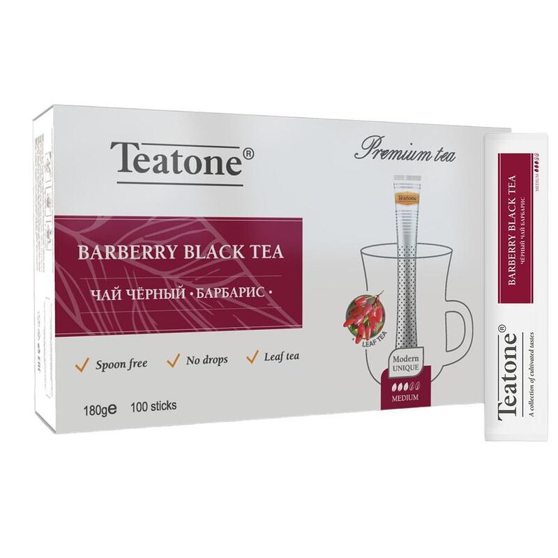 Чай черный Teatone Barberry Black Tea 100 стиков (барбарис, гибискус)