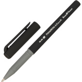 Ручка шариковая неавтоматическая Bruno Visconti PrimeWrite Basic Black  синяя корпус soft touch (толщина линии 0.9 мм)