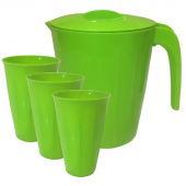 Набор посуды для напитков Plastic Republic (кувшин 1900 мл, три стакана 350 мл, артикул производителя GR1828)