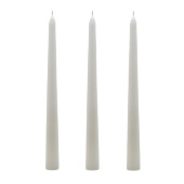 Свеча Eurocandle Античная люкс белая 2.2х25 см (3 штуки в упаковке)