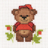 Набор для вышивания Klart открытка Малыш медвежонок 9x9,5см