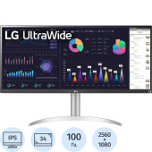 Монитор 34" LG 34WQ650-W.ARUZ серебристый