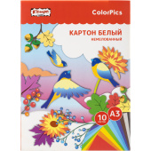Картон белый Комус Класс ColorPics (А3, 200 г/кв.м, 10 листов, немелованный)