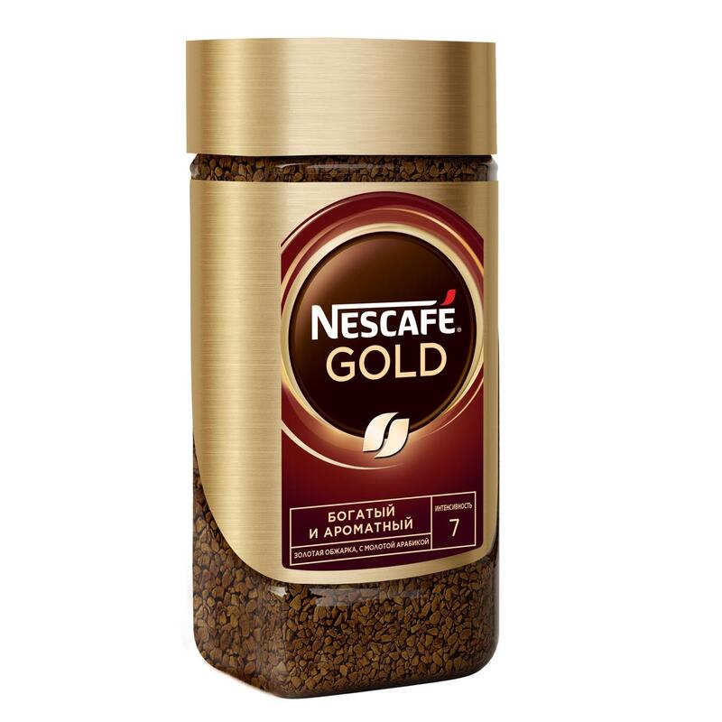 Кофе растворимый Nescafe Gold 95 г (стеклянная банка)