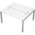 Стол приставной Avance 6МБ.5269 двухместный (шамони светлый/алюминий  матовый, 1400х1235х750 мм)