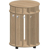 Полотеничница на колесах М-932 круглая (дуб сонома, 604х604х878 мм)