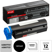 Картридж лазерный Комус 45807111/45807121 для Oki черный совместимый повышенной емкости