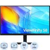 Монитор 27" Samsung ViewFinity S8 S80D чёрный (LS27D800EAIXCI)