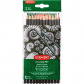 Набор карандашей чернографитных Derwent Academy Sketching Hang Pack 12 штук 5H-6B