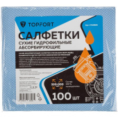 Салфетки сухие для протирки автомобиля TOPFORT 320x300 мм (100 штук)