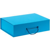 Коробка подарочная Case голубая 35.3x24x10 см
